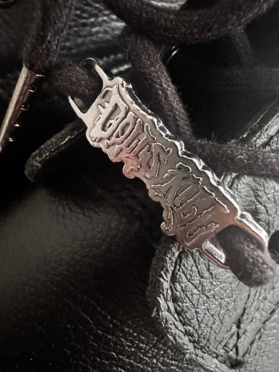 Doc Martens X Dolls Kill Black Leather Boots 9 - Picture 10 of 11